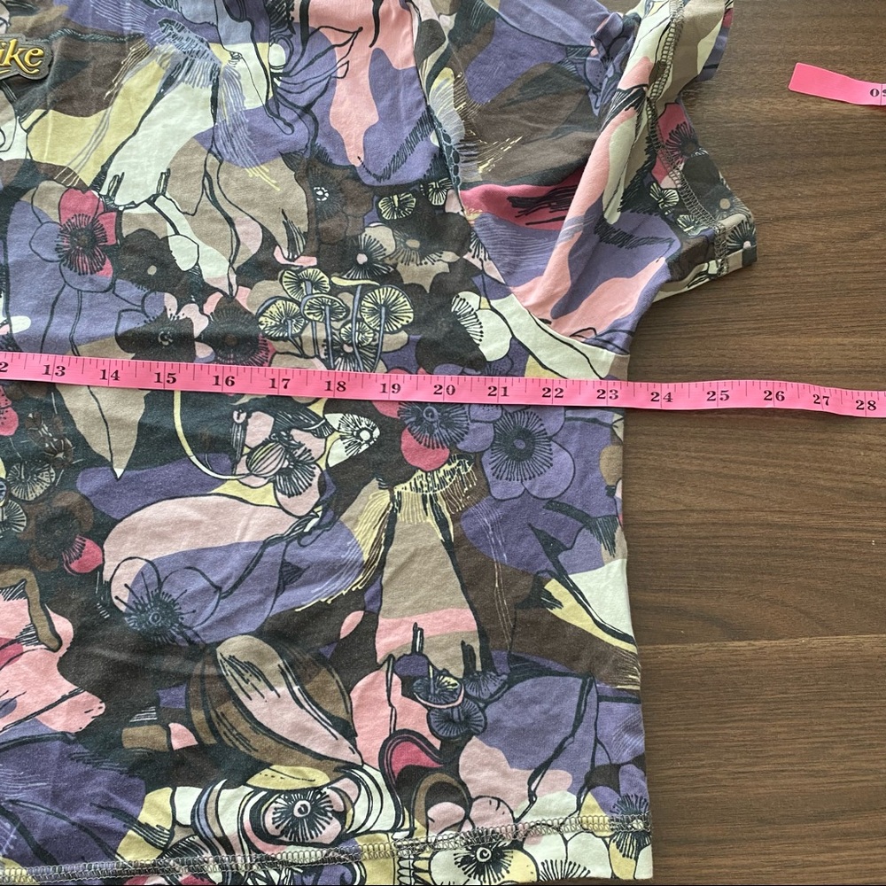 Nike Femme Short Sleeve Knit Top Floral Cropped Boxy Sporty Spring 1X - Picture 4 of 7